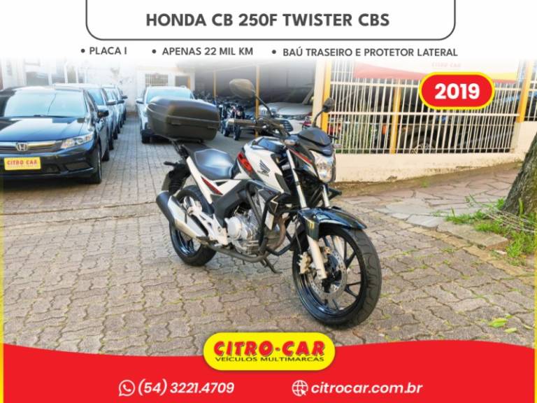 HONDA - CB 250F TWISTER - 2019/2019 - Branca - R$ 18.900,00