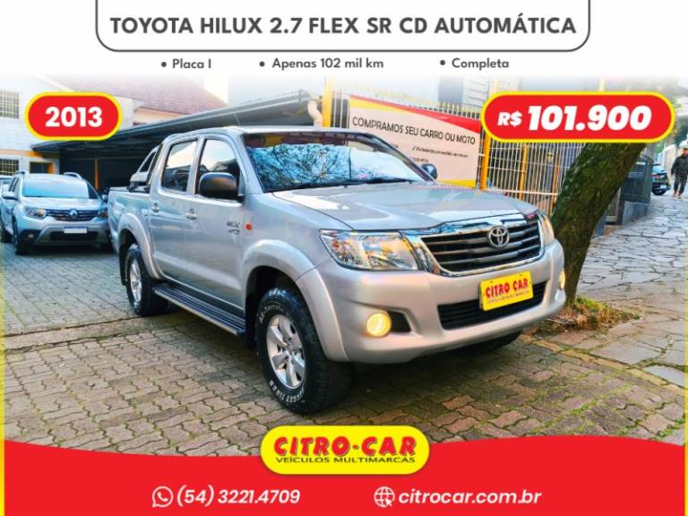 TOYOTA - HILUX - 2012/2013 - Prata - R$ 101.900,00