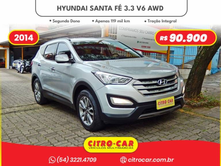 HYUNDAI - SANTA FÉ - 2013/2014 - Prata - R$ 90.900,00