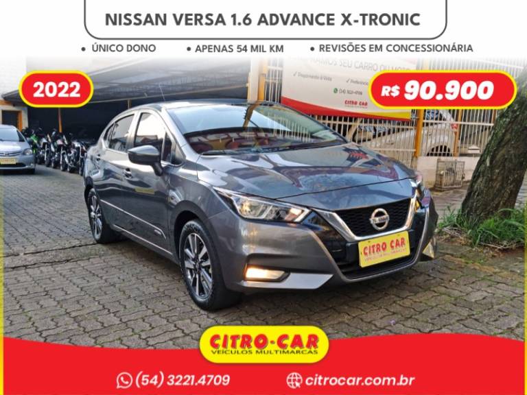 NISSAN - VERSA - 2021/2022 - Cinza - R$ 92.900,00