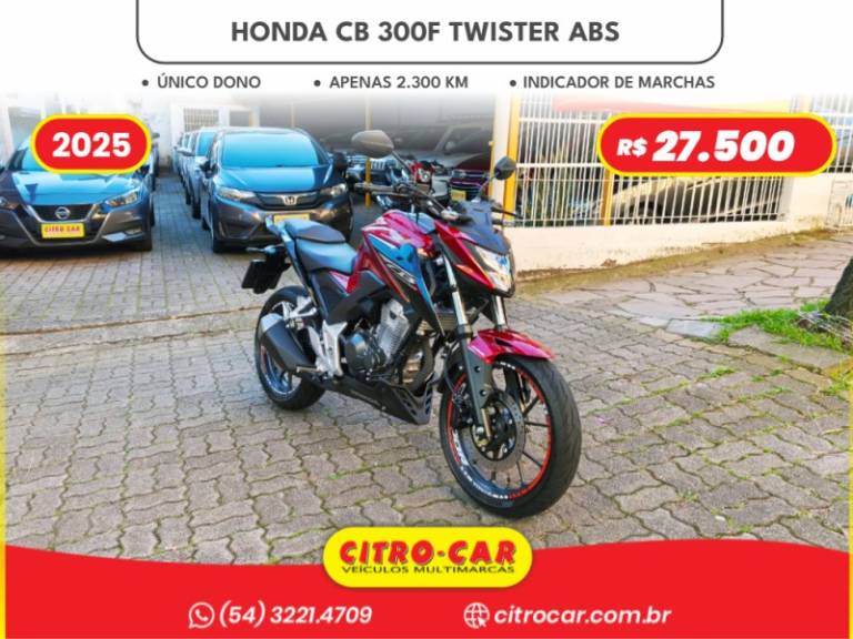 HONDA - CB 300F TWISTER - 2024/2025 - Vermelha - R$ 27.500,00