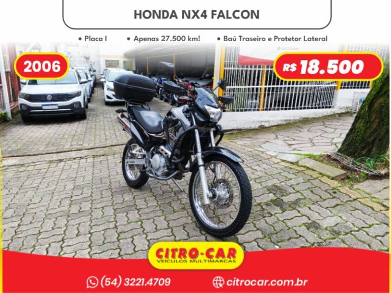 HONDA - NX4 FALCON - 2006/2006 - Preta - R$ 18.500,00