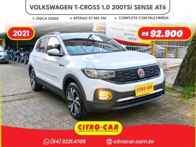 VOLKSWAGEN - T-CROSS - 2021/2021 - Branca - R$ 92.900,00